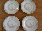 Taartbordjes porselein.    4 Stuks. In zeer goede staat., Overige materialen, Overige typen, Ophalen of Verzenden, Zo goed als nieuw