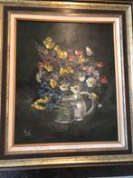 Louis Ector olieverfschilderij Bloemstilleven 78Cm x 68Cm, Antiek en Kunst, Kunst | Schilderijen | Klassiek, Ophalen of Verzenden