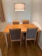 Houten Eettafel met 4 Stoelen, Ophalen, Zo goed als nieuw, Minder dan 4 stoelen