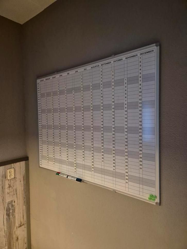 Whiteboard jaarplanner, Hobby en Vrije tijd, Overige Hobby en Vrije tijd, Ophalen