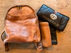 Micmagbags cognac leren luiertas, Ophalen of Verzenden, Zo goed als nieuw, Rugzak