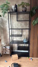 Zwart metalen vakkenkast, wandkast, Huis en Inrichting, Kasten | Wandmeubels, Ophalen, Zo goed als nieuw, 25 tot 50 cm, Minder dan 150 cm