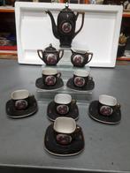 ANTIEK COMPLEET PORSELEINEN MOKKASERVIES in PERFECTE STAAT, Antiek en Kunst, Ophalen of Verzenden