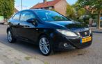 Seat Ibiza 1.63DRS 2009 Zwart trekhaak Airco cruise control, Auto's, Seat, Voorwielaandrijving, Zwart, 4 cilinders, 990 kg