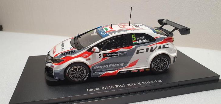 Ebbro Honda Civic WTCC 2016 #5 N.Michelisz, Hobby en Vrije tijd, Modelauto's | 1:43, Nieuw, Auto, Overige merken, Ophalen of Verzenden