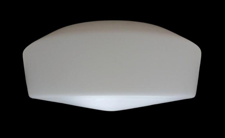 RZB plafondlamp / wandlamp, opaalglas, wit, vintage,jaren 50, Huis en Inrichting, Lampen | Plafondlampen, Gebruikt, Glas, Ophalen of Verzenden