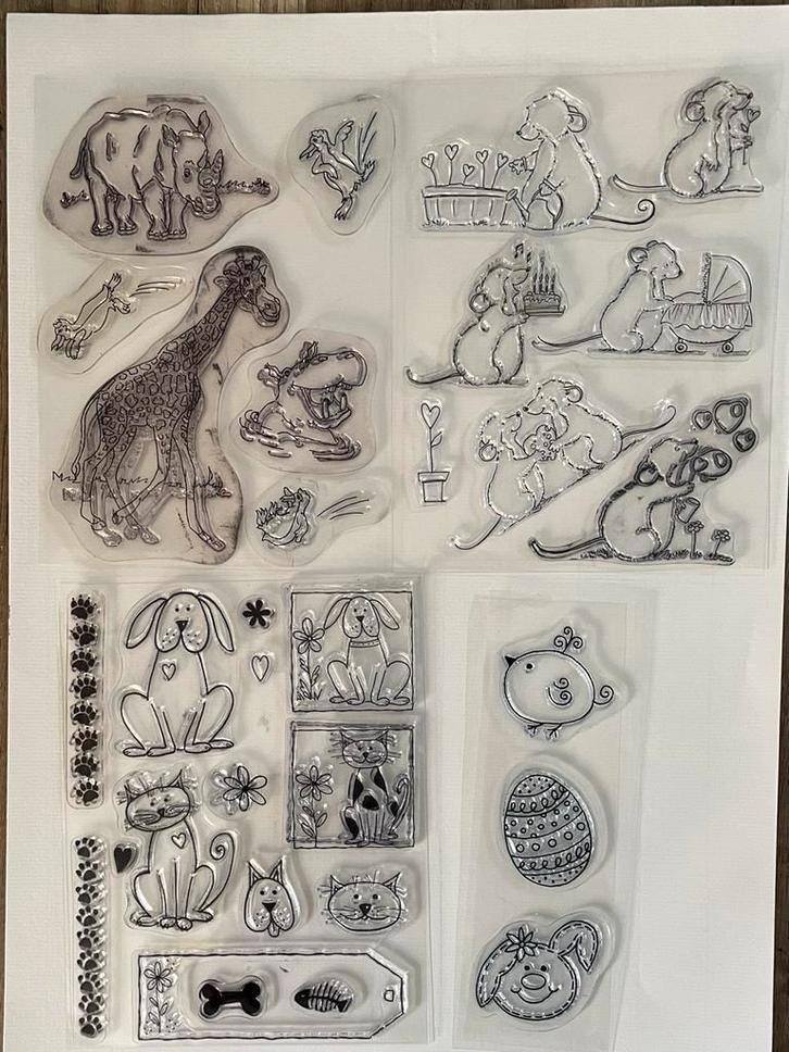 Clear stempels - Kinder thema, Hobby en Vrije tijd, Stempelen, Gebruikt, Clearstamp, Ophalen of Verzenden