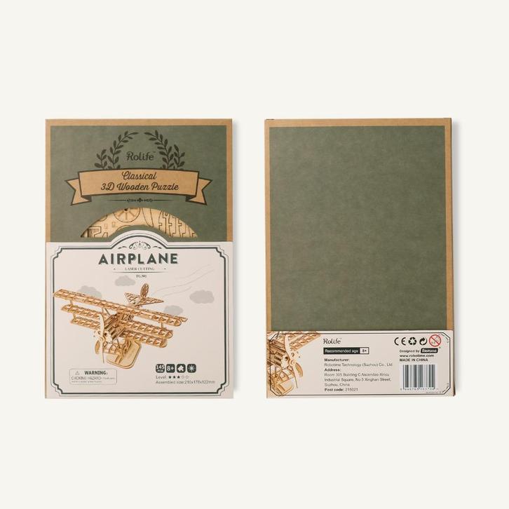 Robotime Airplane TG301 Bouwpakket Nieuw, Hobby en Vrije tijd, Modelbouw | Overige, Nieuw, Groter dan 1:32, Ophalen of Verzenden