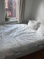 Ikea Bed Brimnes Double Bed, Ophalen, Verstelbaar, Wit, Zo goed als nieuw