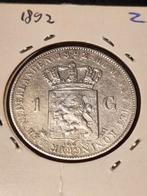 Zilveren Gulden 1892 - Koningin Wilhelmina, 1 gulden, Verzenden, Zilver, Koningin Wilhelmina