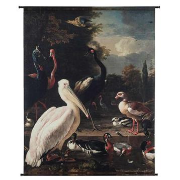 Wandkleed vogel Het drijvend veertje 140x170 + ophangsysteem beschikbaar voor biedingen