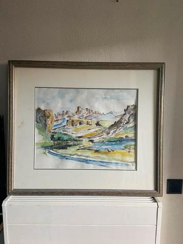 Originele aquarel “Zuid Afrika” – gesigneerd Anjo beschikbaar voor biedingen