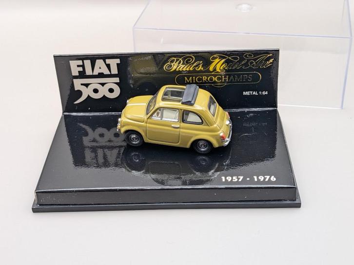 Microchamps by Paul's Model Art  FIAT  500 OPEN ROOF, Hobby en Vrije tijd, Modelauto's | Overige schalen, Nieuw, Auto, Ophalen of Verzenden