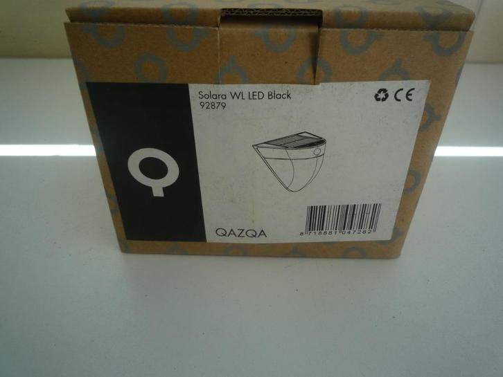 Solara LED lamp black van QAZQA, buitenlamp, Tuin en Terras, Buitenverlichting, Nieuw, Wandlamp, Kunststof, Minder dan 50 watt
