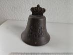 Massief messing bel met embleem en motto Engelse koningshuis, Ophalen of Verzenden