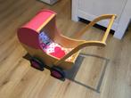 Houten rosé poppenwagen, Kinderen en Baby's, Speelgoed | Poppen, Ophalen, Zo goed als nieuw, Babypop