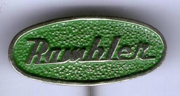 Rambler groen op zilverkleurig auto speldje ( C_166 ) beschikbaar voor biedingen