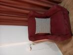 Fauteuil met voetenbankje, Huis en Inrichting, Fauteuils, Ophalen, Gebruikt, 75 tot 100 cm, Stof