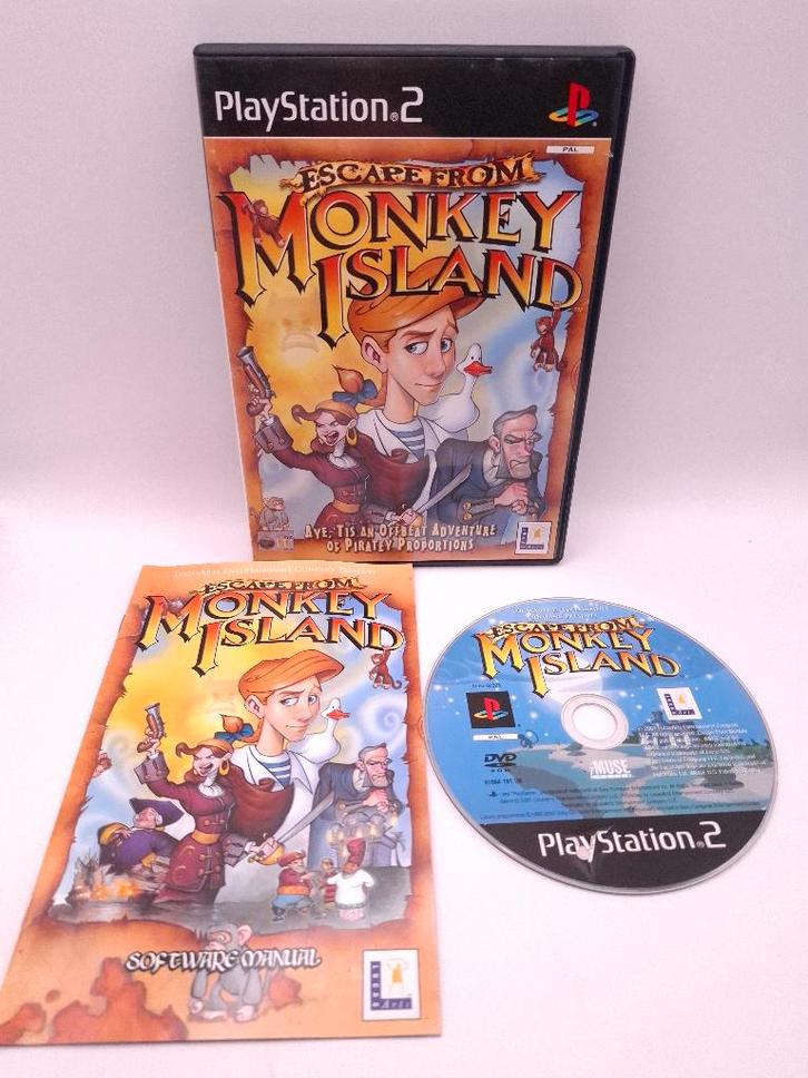 Escape from monkey island ps2, Spelcomputers en Games, Games | Sony PlayStation 2, Zo goed als nieuw, Avontuur en Actie, 1 speler