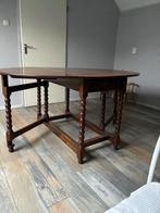 Vintage Antieke uitklap eettafel, Huis en Inrichting, Tafels | Eettafels, Ophalen, Gebruikt, 100 tot 150 cm, 50 tot 100 cm