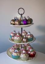 Vintage cupcake kerstbal, Ophalen of Verzenden