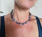 Nieuwe zelfgemaakte ketting met blauw parelmoer, Ophalen of Verzenden, Nieuw, Blauw, Steen of Mineraal
