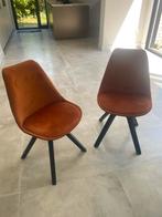 2x Velvet stoelen camel kleur, Huis en Inrichting, Stoelen, Ophalen, Gebruikt, Twee, Overige kleuren