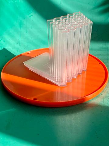 Vintage IKEA boekensteunen set van 6 white frosting BÖKIS beschikbaar voor biedingen