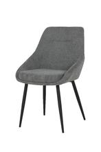 Eetkamerstoel Jennifer in een mooie grijze stof, Ophalen, Nieuw, Metaal, Vijf, Zes of meer stoelen