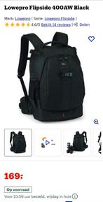 Lowepro Flipside 400AW Black kamera rugtas in nieuwstaat, Audio, Tv en Foto, Fotografie | Fototassen, Ophalen of Verzenden, Zo goed als nieuw