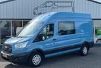 Ford TRANSIT 2.0 TDCI 125KW 170PK DC DUBBELE CABINE L3H2 EUR, Auto's, Bestelauto's, 1995 cc, 4 cilinders, Blauw, Bedrijf