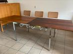 jaren‘60 design eettafel uitschuifbare tafel Wilhelm Renz, Ophalen, Gebruikt, 50 tot 100 cm, Vijf personen of meer