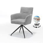 Armstoel Joey draaivoet stof retro bliss grijs, Huis en Inrichting, Stoelen, Modern design, Nieuw, Ophalen of Verzenden, Stof