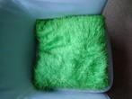 Groen kussen,sierkussen knalgroen,fluffy, 50 x 50 cm, Groen, Ophalen of Verzenden, Zo goed als nieuw, Vierkant
