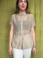 Vintage blouse / shirt - Marks & Spencer 36/S, Beige, Ophalen of Verzenden, Vintage, Maat 36 (S)