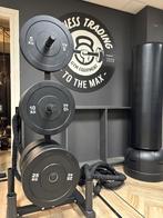 Nieuwe zwarte bumperplates/fitness schijven, goedkope sets!, Nieuw, Ophalen of Verzenden, X, X