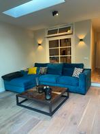 Zitmaxx Blauwe hoekbank in goede staat, Huis en Inrichting, Ophalen, 250 tot 300 cm, Hoekbank, 75 tot 100 cm