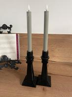 T.K 2 mooie gave Zwarte Vintage Kandelaars, Antiek en Kunst, Ophalen of Verzenden, Keramiek of Aardewerk