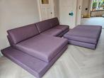 Bank met hocker - Paars, Huis en Inrichting, Ophalen, 250 tot 300 cm, 100 tot 125 cm, Hoekbank