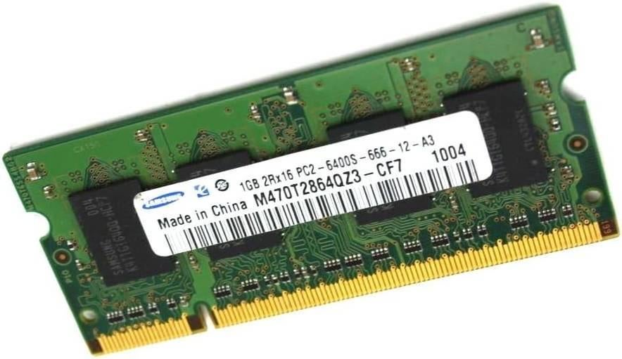 1x Samsung 1GB PC2-6400 800MHz DDR2 SODIMM, Computers en Software, RAM geheugen, PC2-6400 800MHz, Ophalen of Verzenden, DDR2, Laptop