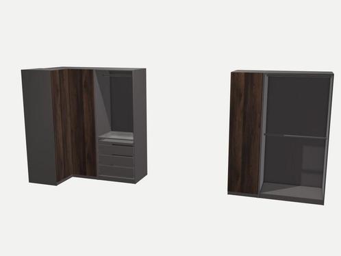 IKEA PAX kasten houteffect zwart, Huis en Inrichting, Kasten | Wandmeubels, Zo goed als nieuw, 200 cm of meer, 50 tot 75 cm, Ophalen