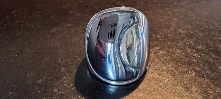 Zilveren vintage ring met hematiet, Sieraden, Tassen en Uiterlijk, Ringen, Zo goed als nieuw, Dame, 17 tot 18, Zilver, Zilver