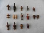 Houten tollen in zwarte tas, Antiek en Kunst, Antiek | Klokken, Ophalen of Verzenden