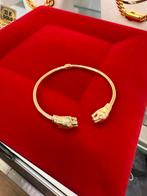 Prachtige 14k gouden panter armband | uniek model!, Sieraden, Tassen en Uiterlijk, Armbanden, Ophalen of Verzenden, Goud