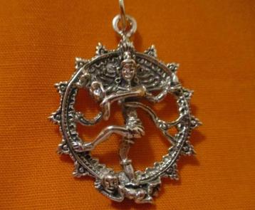 Zilveren Shiva Nataraja (Koning van de dans) kettinghanger beschikbaar voor biedingen