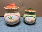 Uien- en knoflookpot set, Ophalen, Zo goed als nieuw, Overige materialen, Pot, Bus of Blik