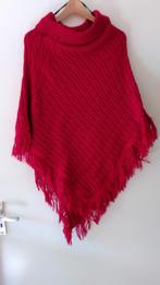 Rode poncho met kabelpatroon, Kleding | Dames, Impulse London, Ophalen of Verzenden, Zo goed als nieuw