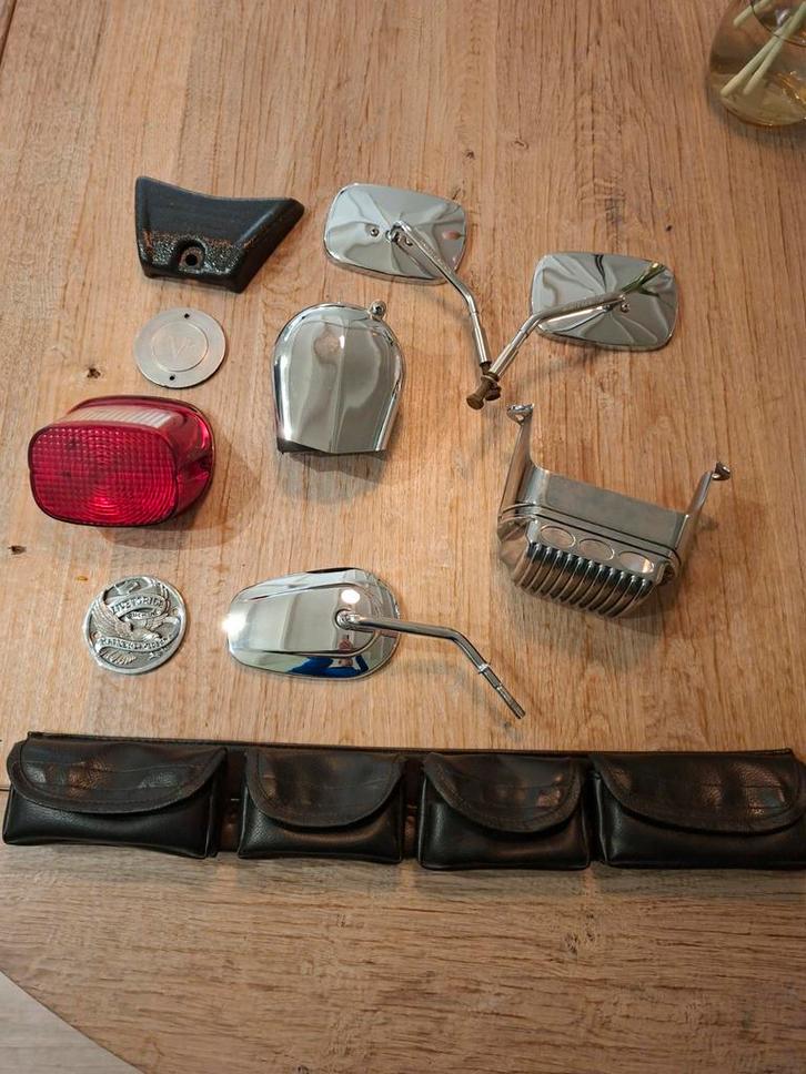 Harley Davidson Spiegels - vierkant. Plus div parts, Motoren, Onderdelen | Harley-Davidson, Gebruikt, Ophalen of Verzenden