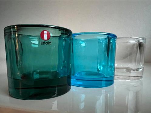 Iittala 3 KIVI Marimekko Waxinelichthouder~Staalblauw~Orvola, Huis en Inrichting, Woonaccessoires | Kandelaars en Kaarsen, Zo goed als nieuw