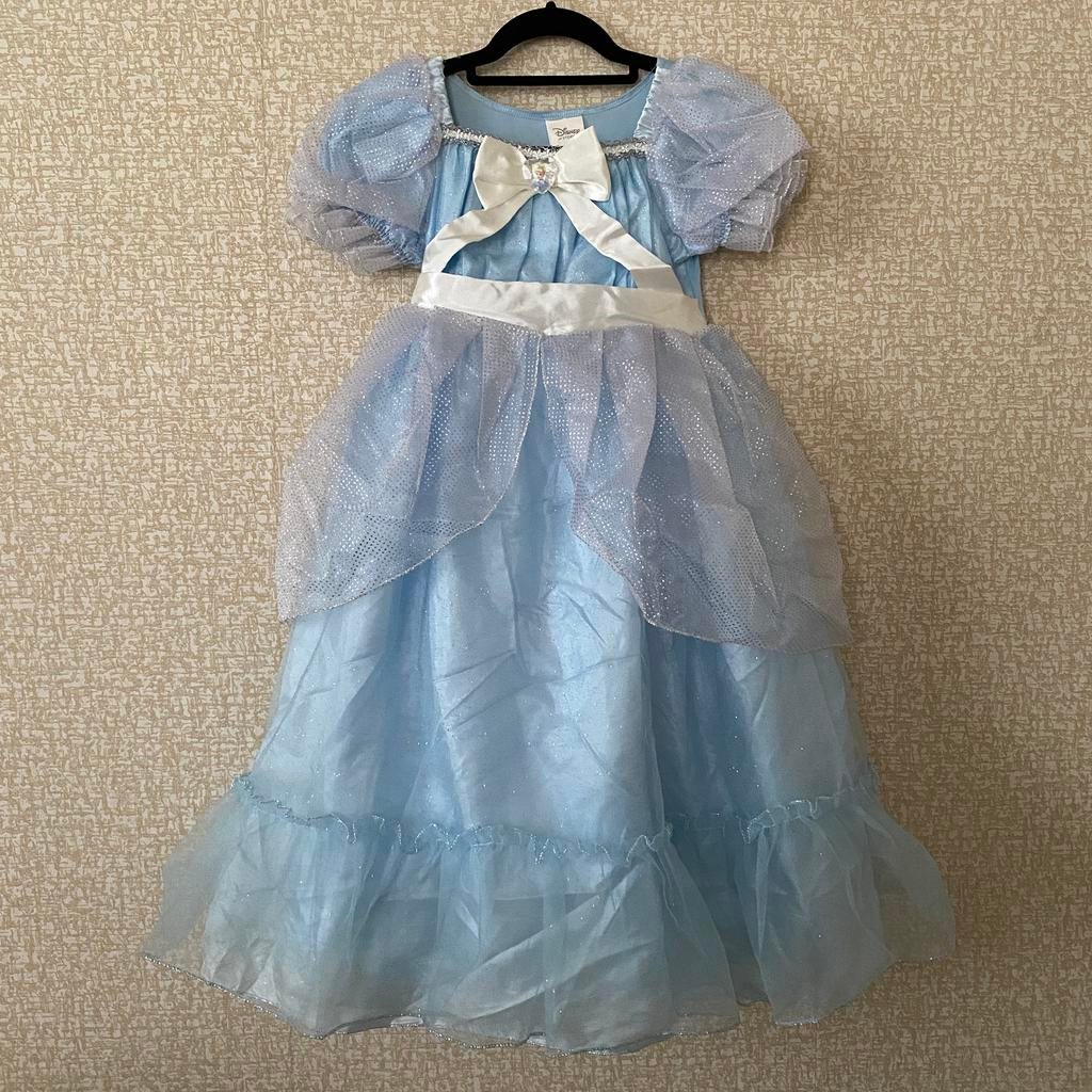 Disney Store Assepoester prinsessenjurk 7-8 jaar, Ophalen of Verzenden, Zo goed als nieuw, Meisje